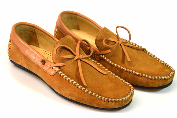 Mokassins Velours Cognac Handmacher Sohn