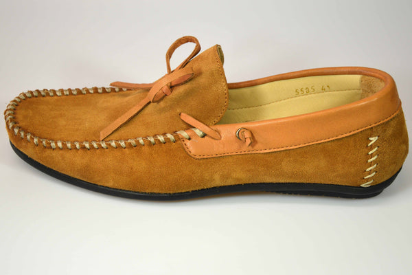 Mokassins Velours Cognac Handmacher Sohn