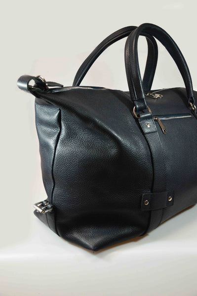 Reisetasche Weekender Büffelleder Marine Blau Handmacher Sohn