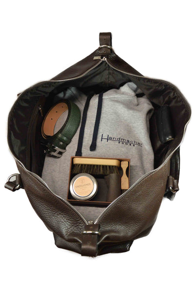 Reisetasche Weekender Büffelleder Marine Blau Handmacher Sohn