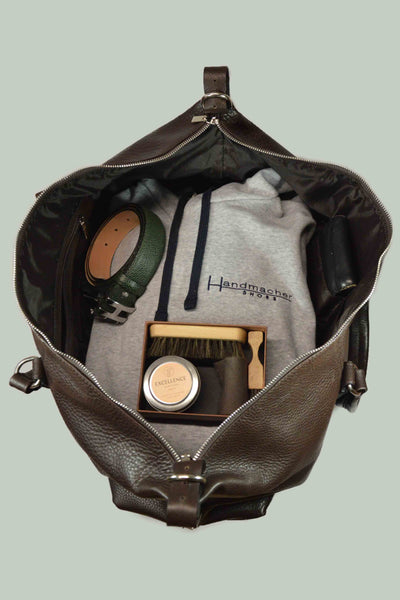 Reisetasche Weekender Büffelleder Braun Handmacher Sohn